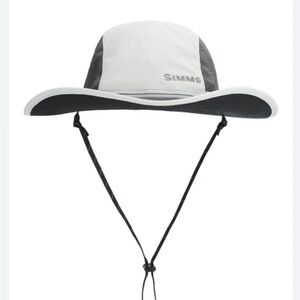 Simms Solar Sombrero Sun Hat Sterling S/M NWT Fishing UPF Wide Brim